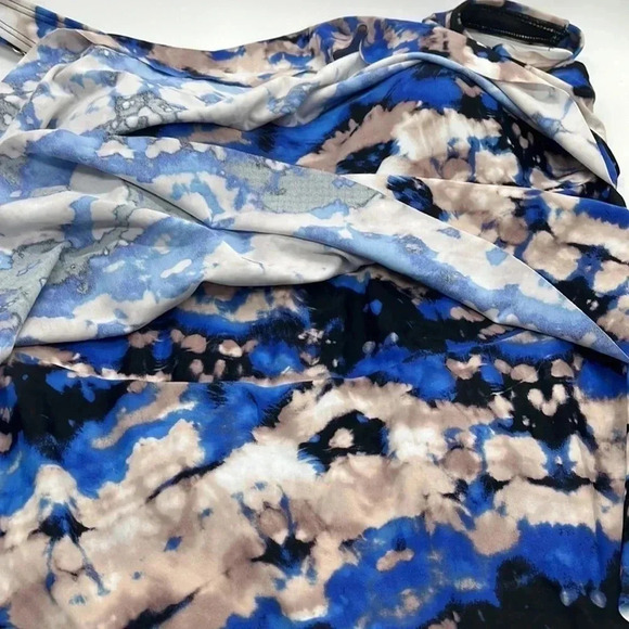 NWT Evans Blue Wave Print Tiered Tankini Swim Top Women’s Size 22 Bathing Bra - Picture 14 of 17